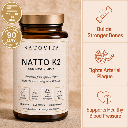 Natto K2 360 MCG — For Bones & Arteries