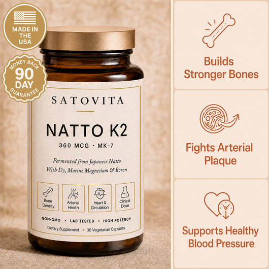 Natto K2 360 MCG — For Bones & Arteries